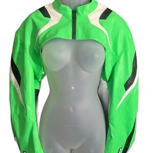 Women's Green Motorcycle Jacket